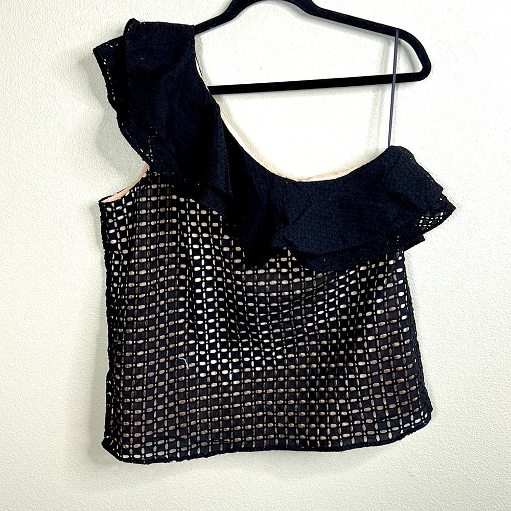 J. Crew One-Shoulder Ruffle Eyelet - Picture 2 of 7